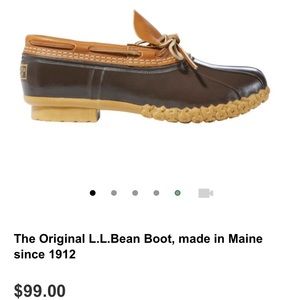 L.L. Bean Boot Men’s Size 7 Navy Leather Shoe Tied